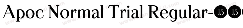 Apoc Normal Trial Regular字体转换